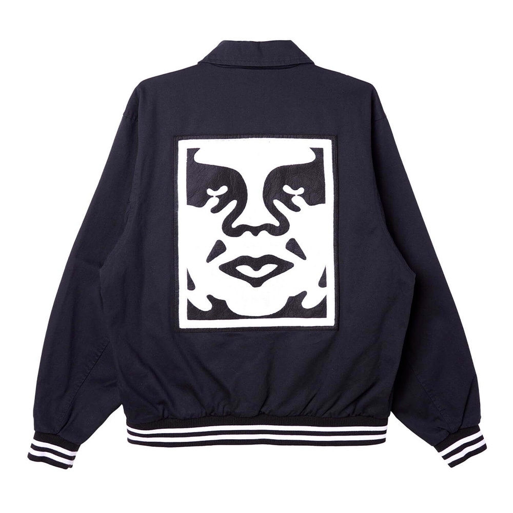 Jaqueta Obey Icon Face Varsity Preto