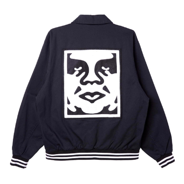 Jaqueta Obey Icon Face Varsity Preto