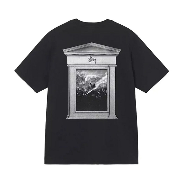 Camiseta Stussy Surf Tomb Pig Preto