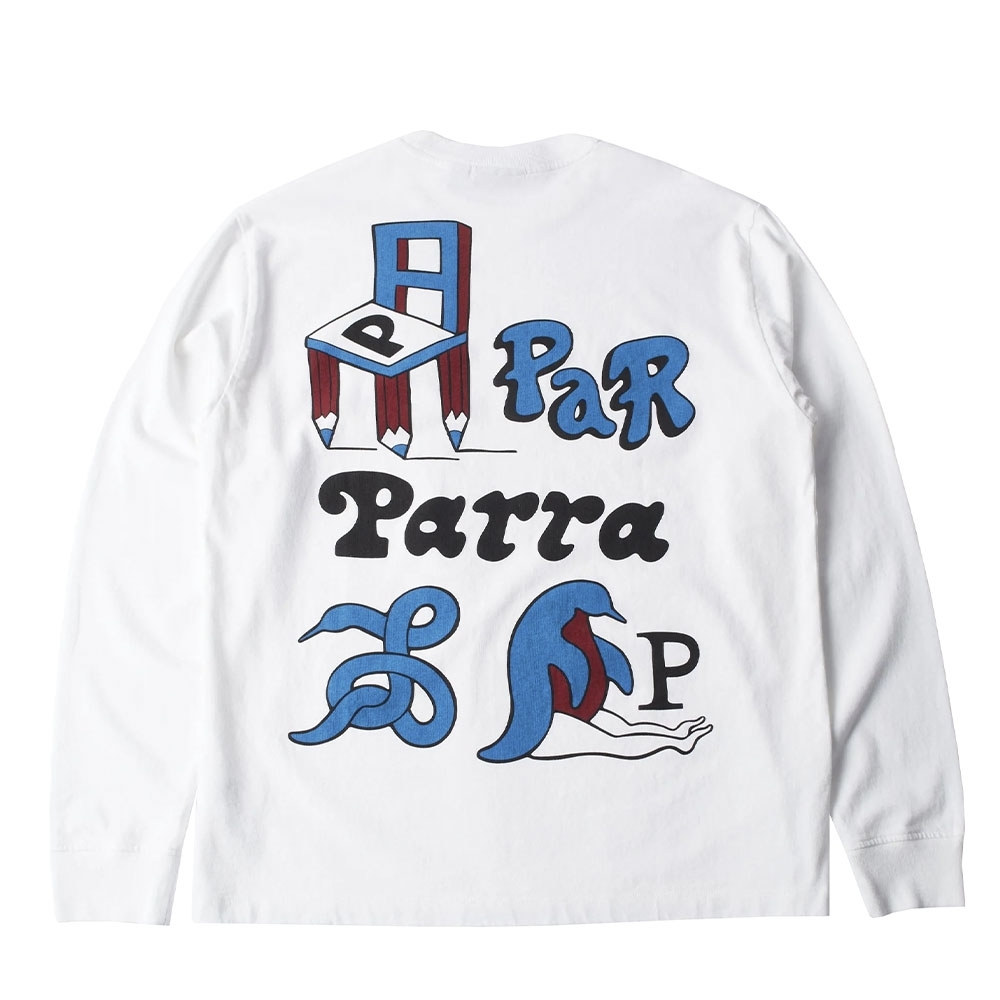 Camiseta Parra Chair Pencil Long Sleeve Branco