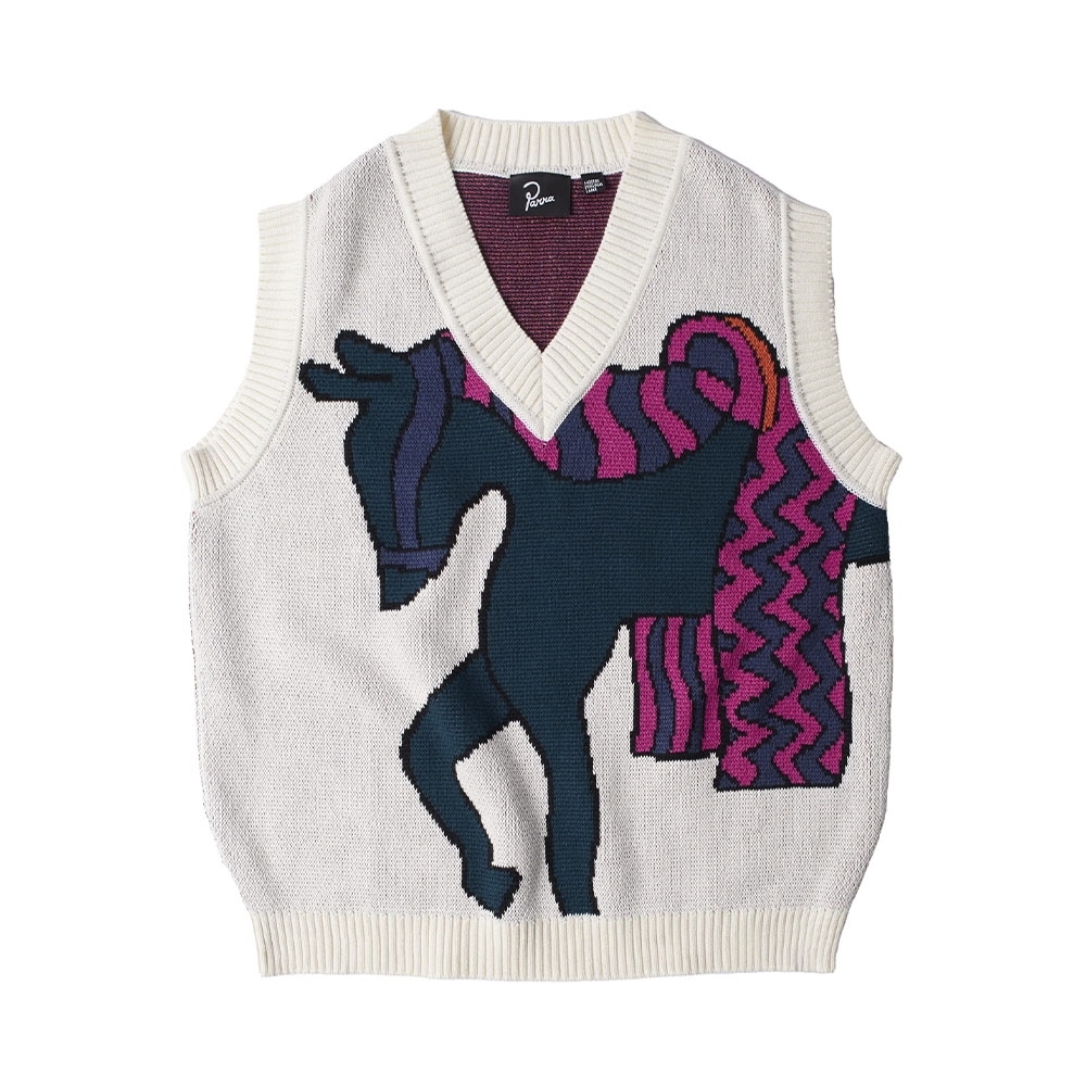 Cardigan Parra Knitted Horse Knitted Spencer Creme