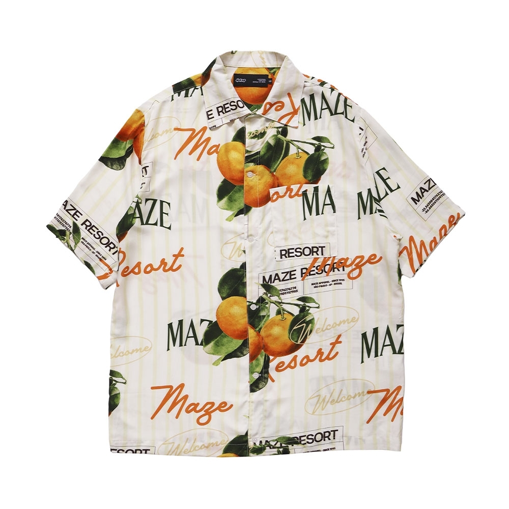 Camisa Maze Full Print Branco