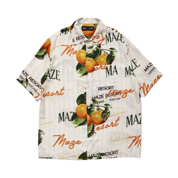 Camisa Maze Full Print Branco