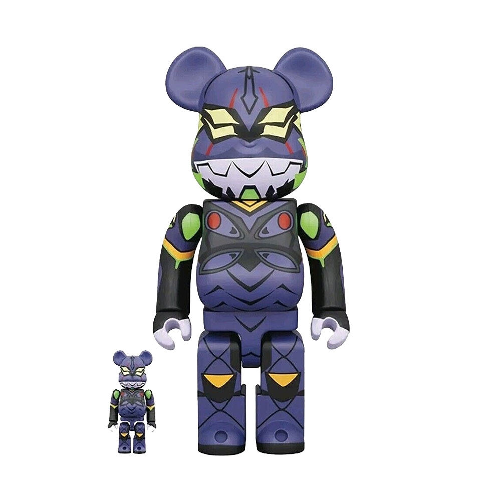 Bearbrick Evangelion Eva13 100% & 400% Roxo