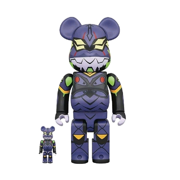 Bearbrick Evangelion Eva13 100% & 400% Roxo