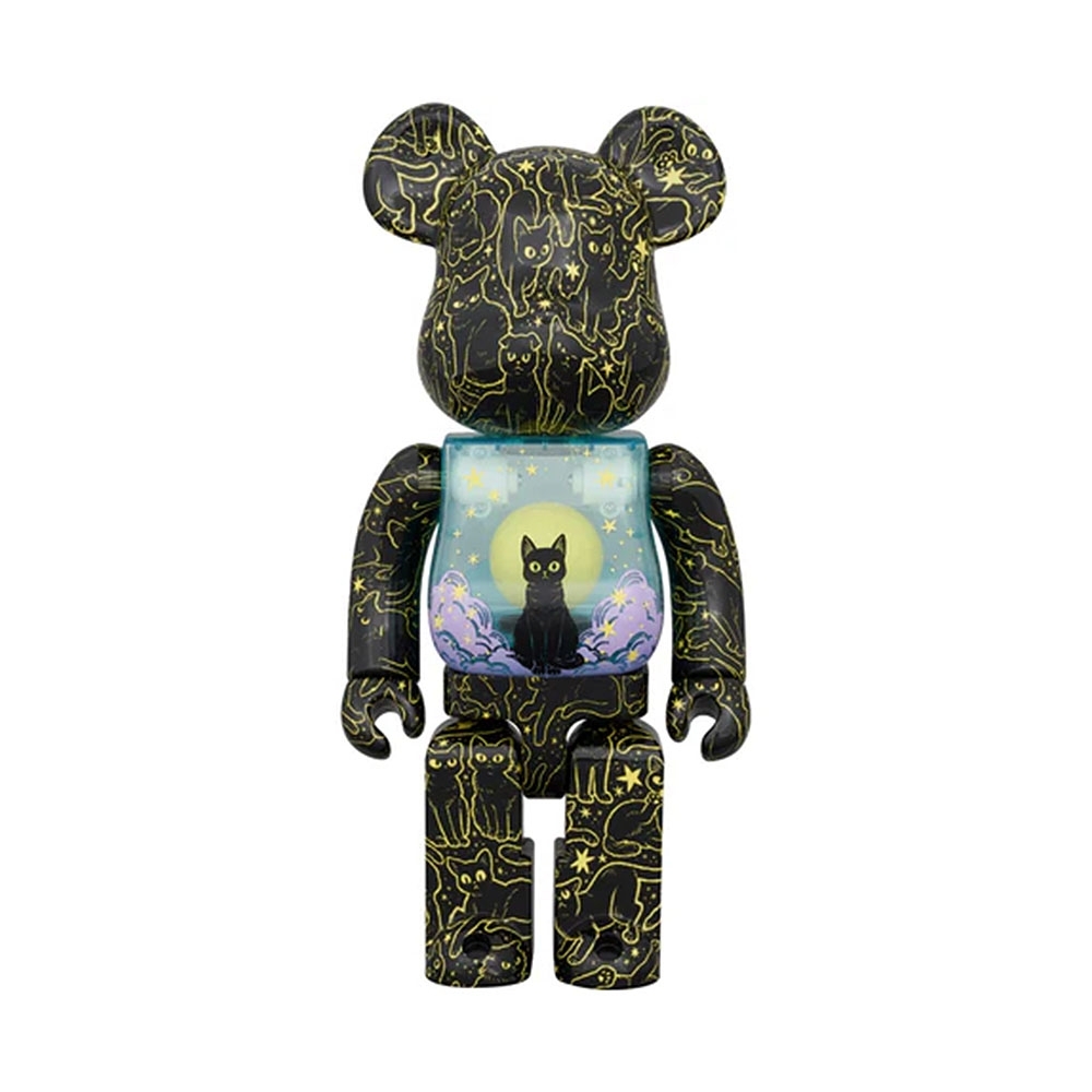 Bearbrick Cat In The Night Sky 400% Preto