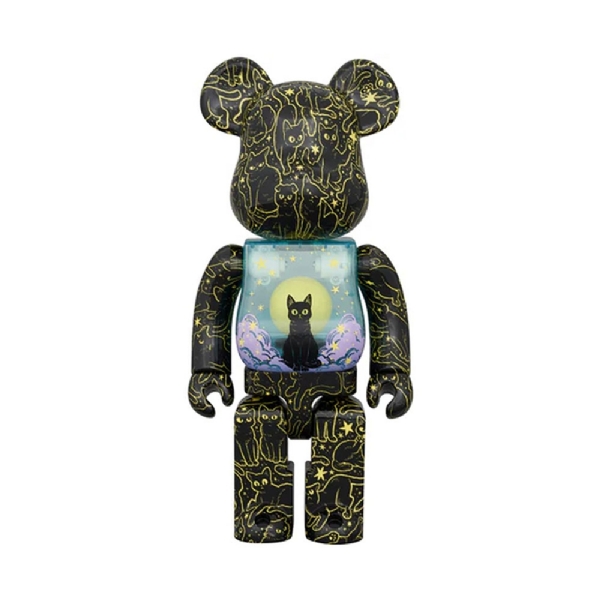 Bearbrick Cat In The Night Sky 400% Preto
