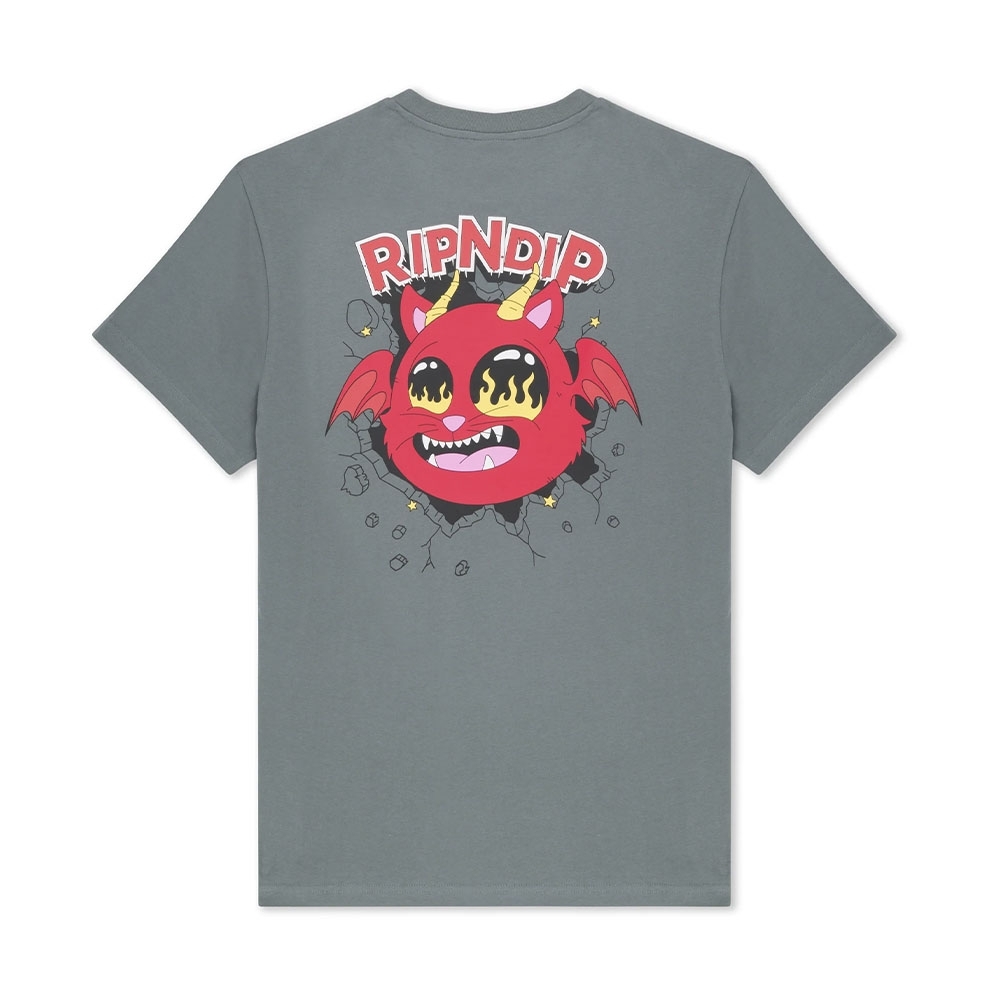Camiset Ripndip Devil Monster Cinza