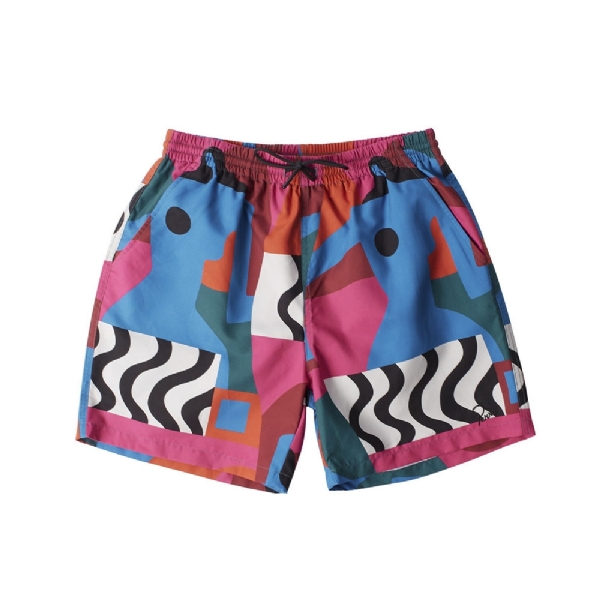 Shorts Parra Distorted Water Swim Multicolor