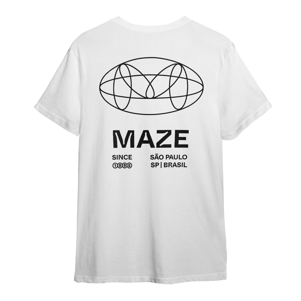 Camiseta Maze Lines Branco