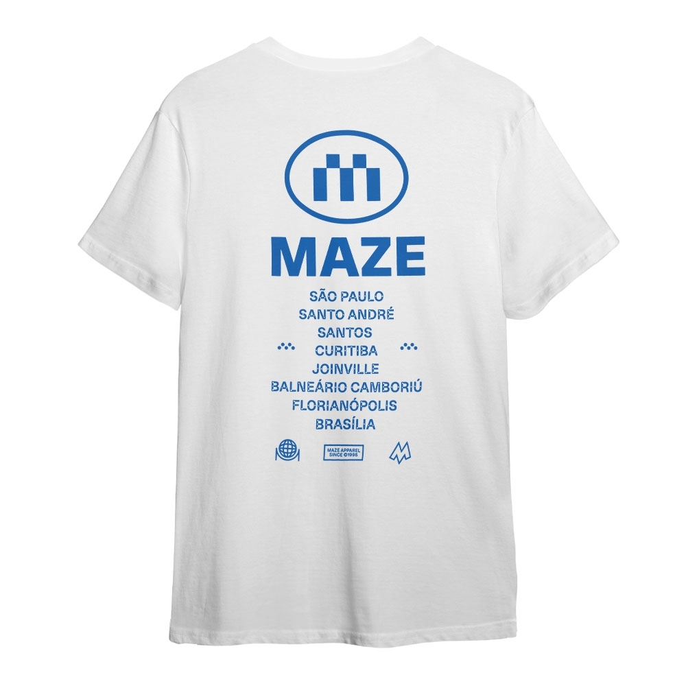 Camiseta Maze Cities Branco