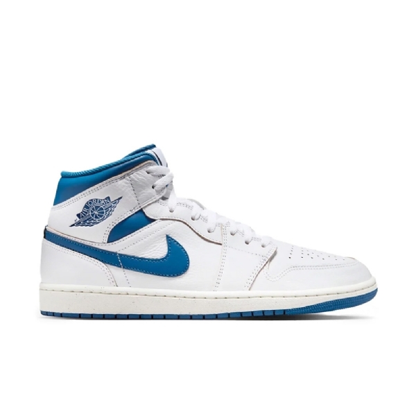 Tênis Nike Jordan 1 Mid Se "white & Industrial Blue" Branco/azul