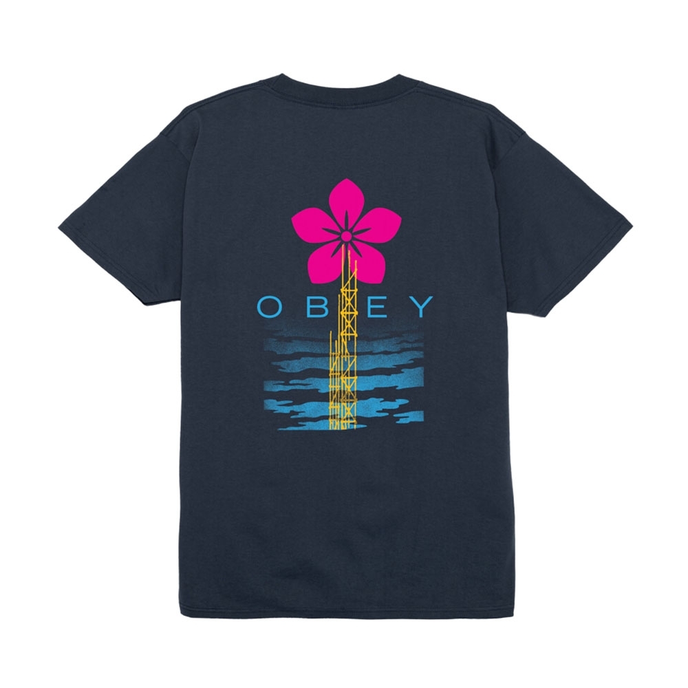 Camiseta Obey Elevated Powe Azul