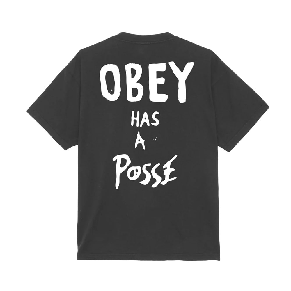メンテナンス Please Obey The Law. Camiseta Obey Has A Posse Vintage Preto
