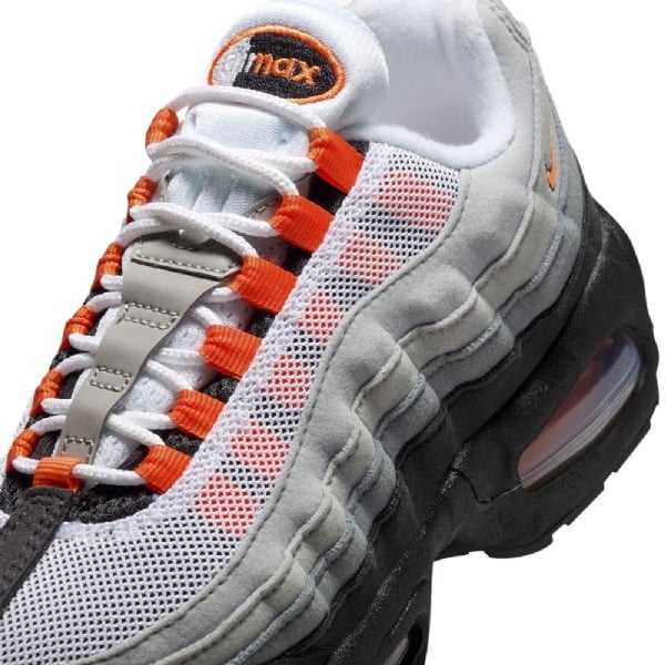 Tenis Nike Air Max 95 Og (gs) Bright Mandarin Preto/cinza
