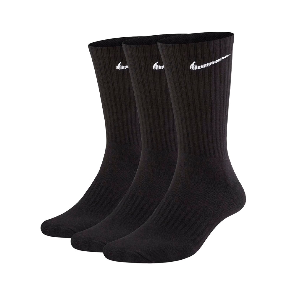 Meia Nike Everyday Lightweight Training Crew (3 Pares) Preto