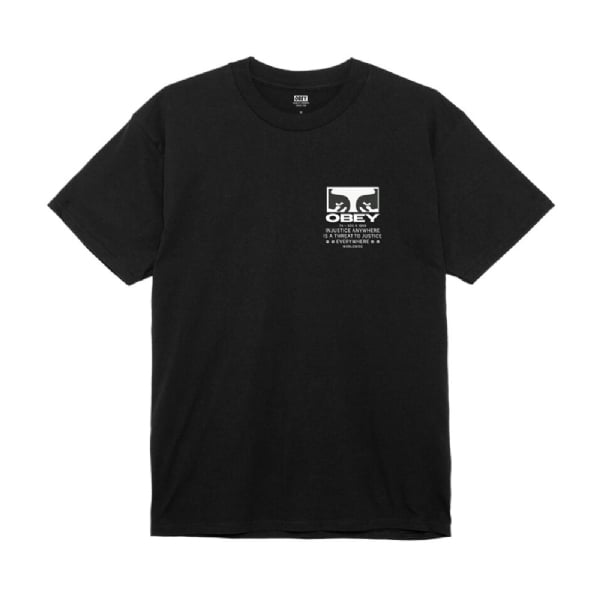 Camiseta Obey Justice Everywhere Preto