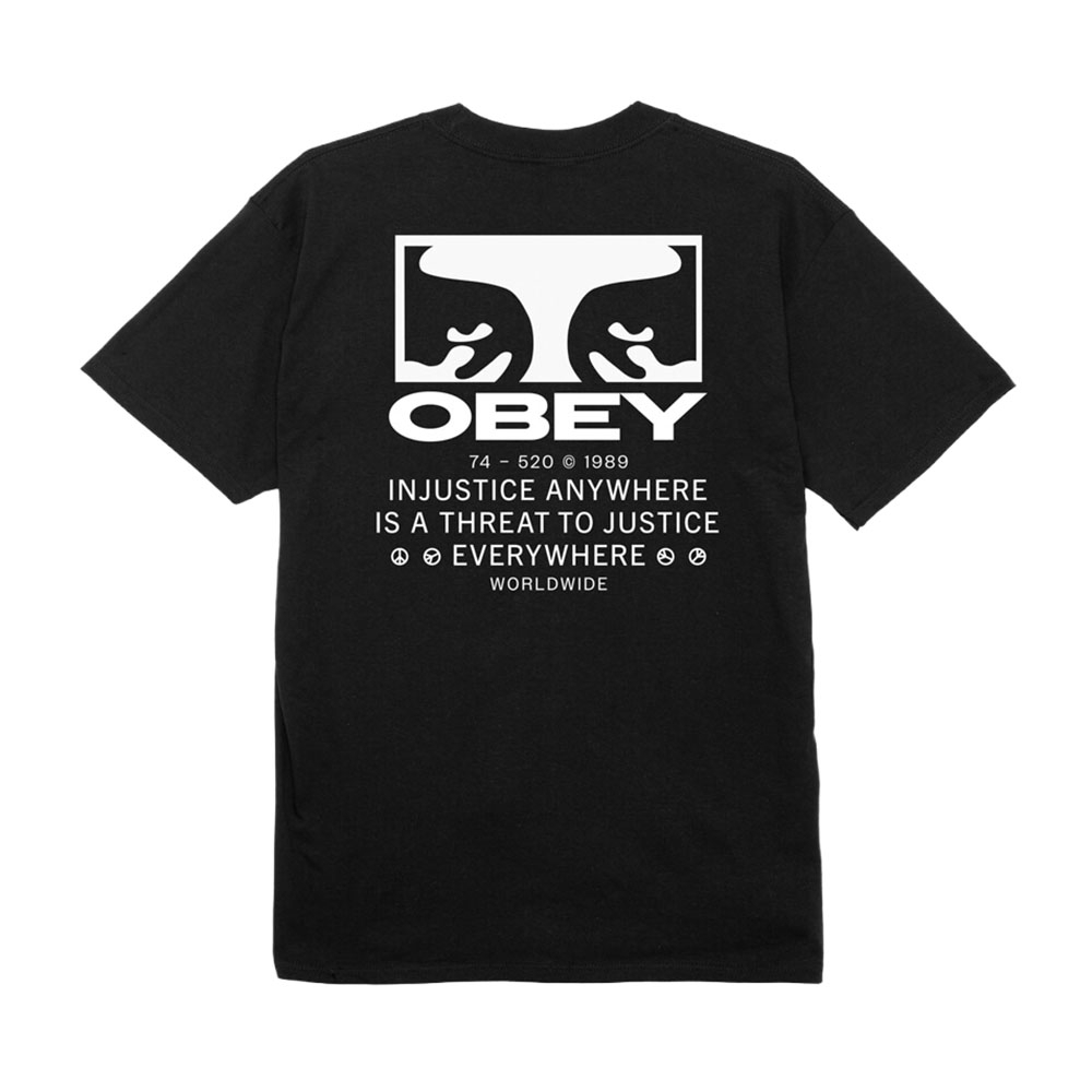 Camiseta Obey Justice Everywhere Preto