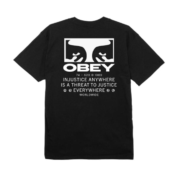 Camiseta Obey Justice Everywhere Preto