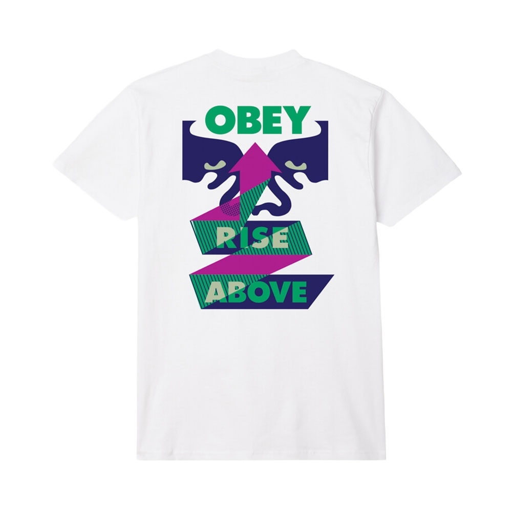 Camiseta Obey Rise Above Ribbon Branco