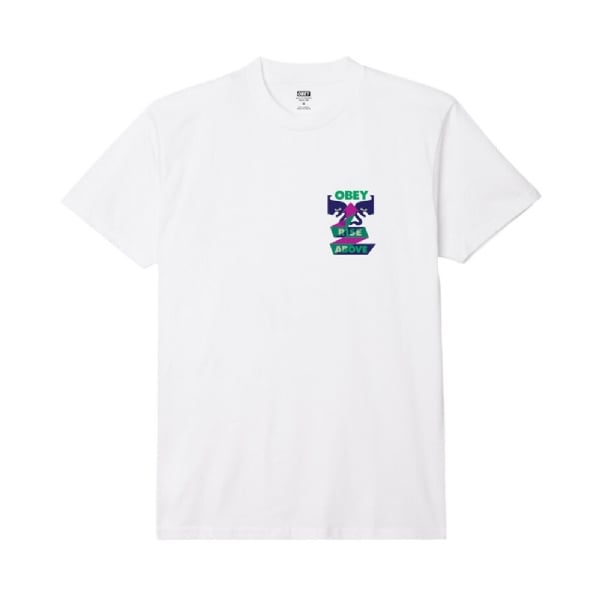 Camiseta Obey Rise Above Ribbon Branco