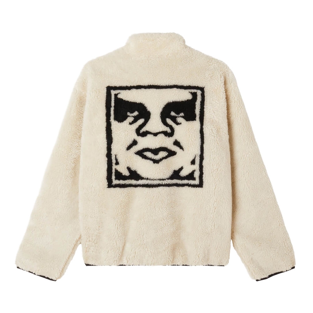 Jaqueta Obey Icon Face Sherpa Branco