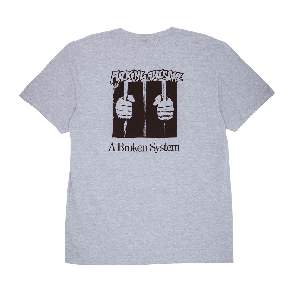 Camiseta F.awesome Broken System Cinza