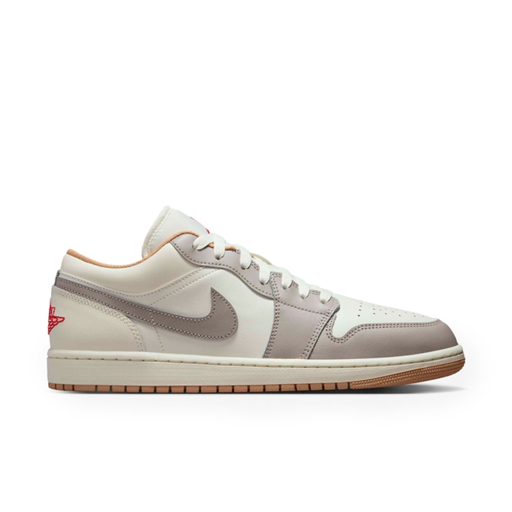 Tênis Air Jordan 1 Low Branco/cinza