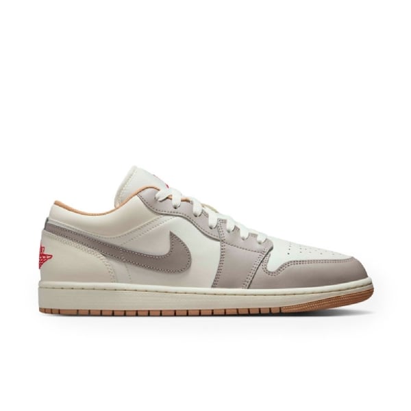 Tênis Air Jordan 1 Low Branco/cinza