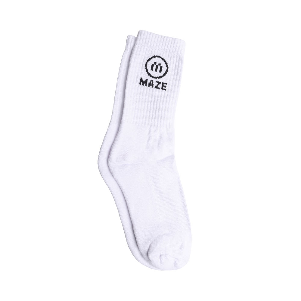 Meia Maze Logo M Branco