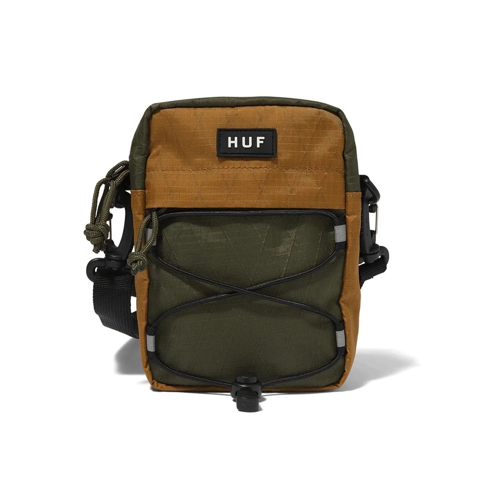 Bolsa Huf Bowery Side Marrom/verde