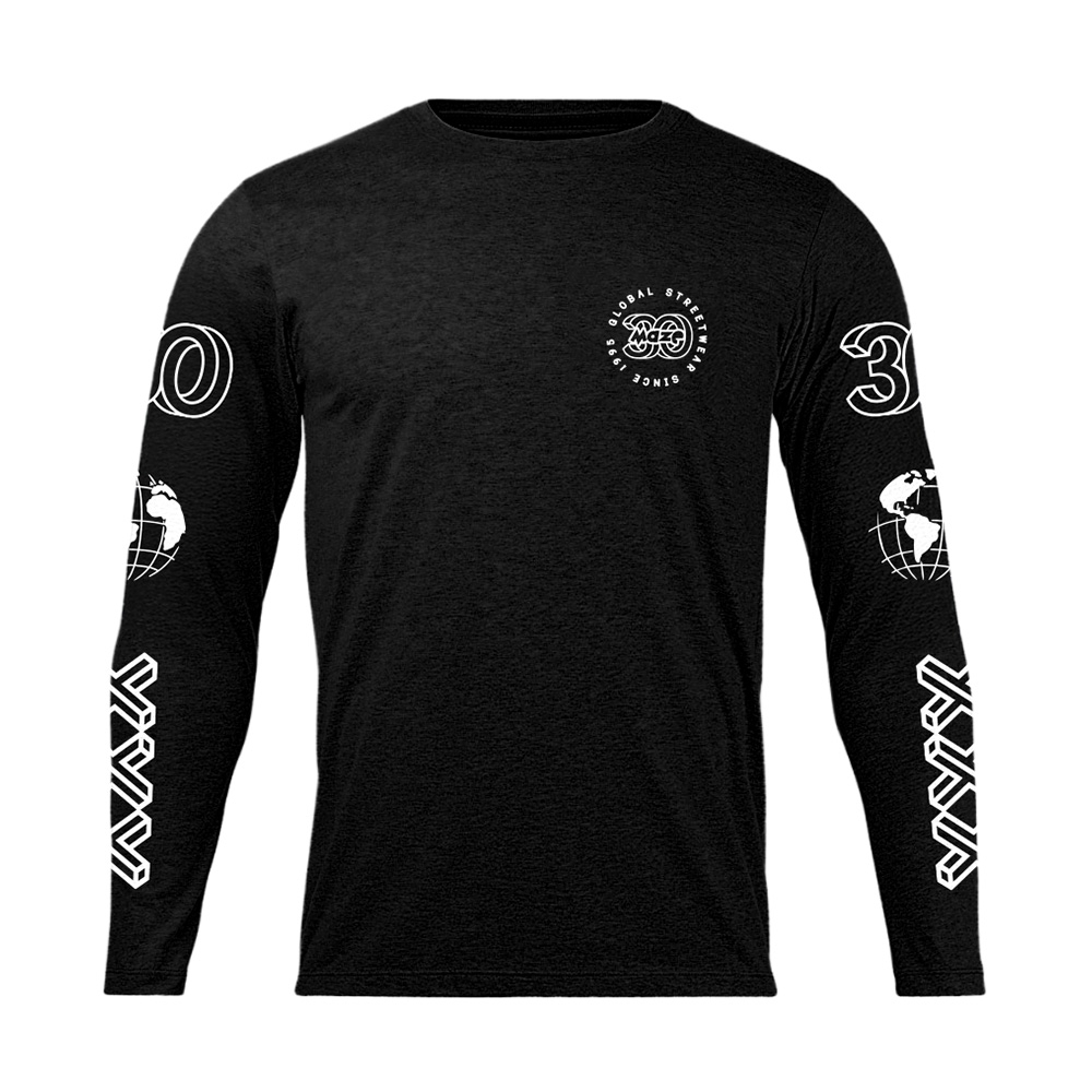 Camiseta Maze Manga Longa 30 Anos Preto