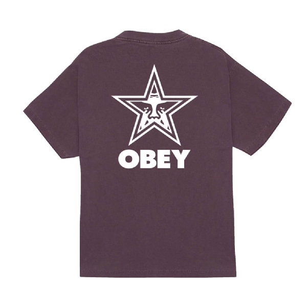 Camiseta Obey Bold Star Vinho