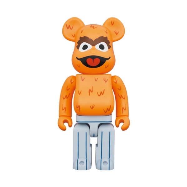 Bearbrick Oscar The Grouch (the Original Orange Fur Ver.) 100% & 400% Laranja/branco