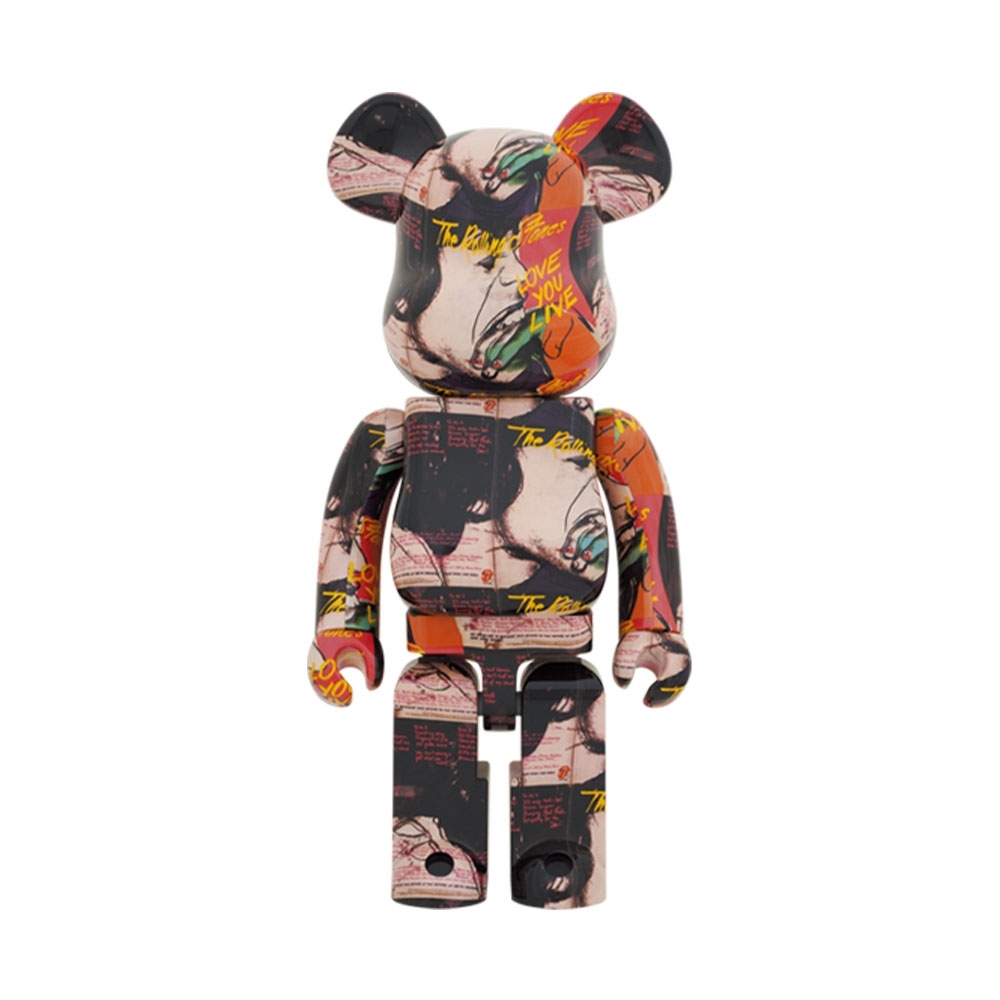 Bearbrick Andy Warhol X Rolling Stones Love You Live 1000% Estampado