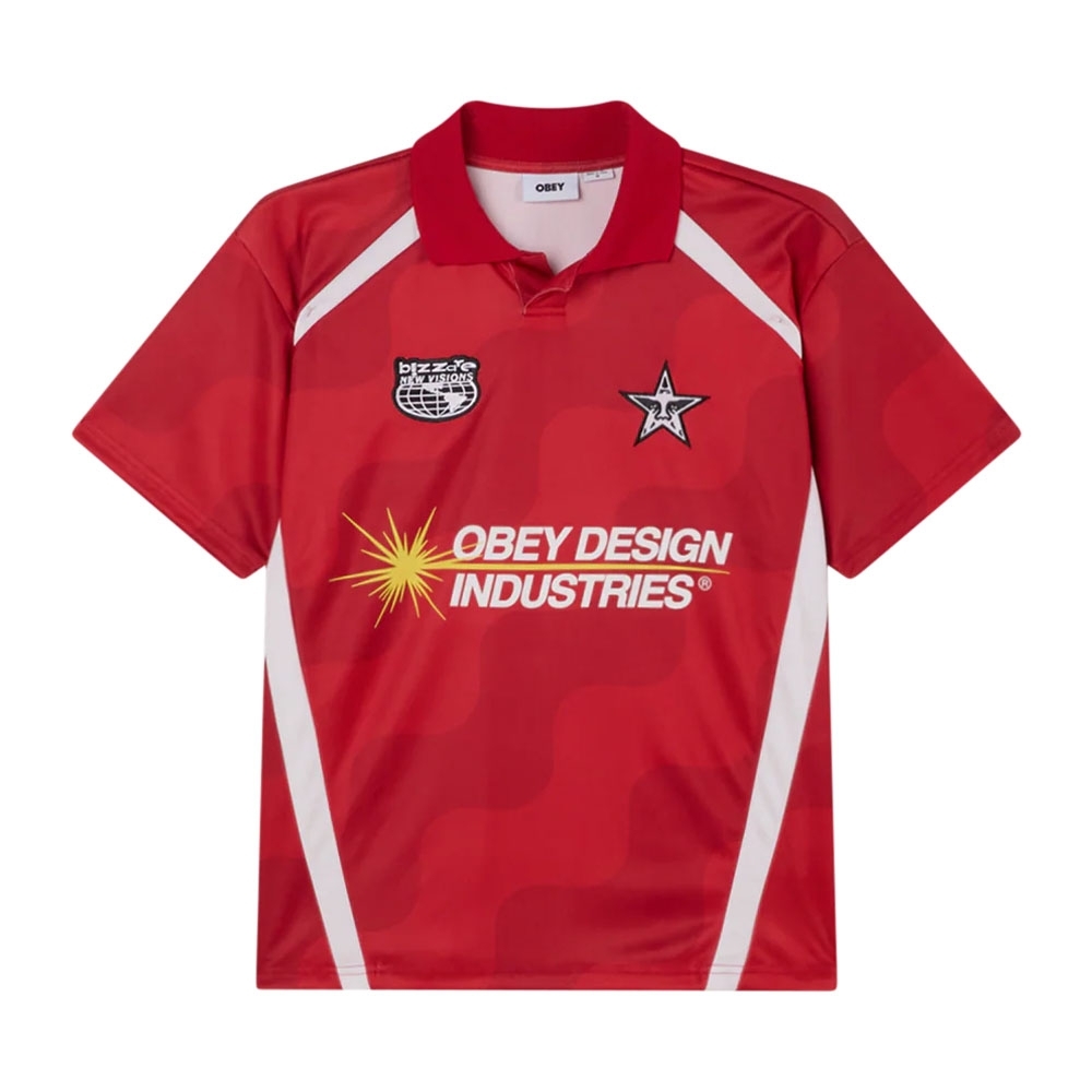 Camiseta Obey Soccer Jersey Vermelho
