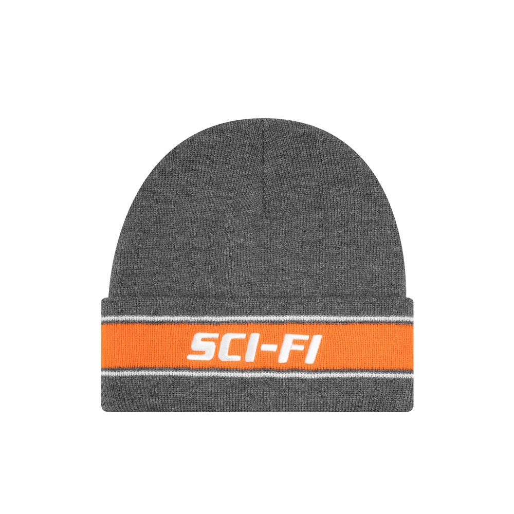 Gorro Sci-fi Fantasy Striped Logo Cinza/laranja
