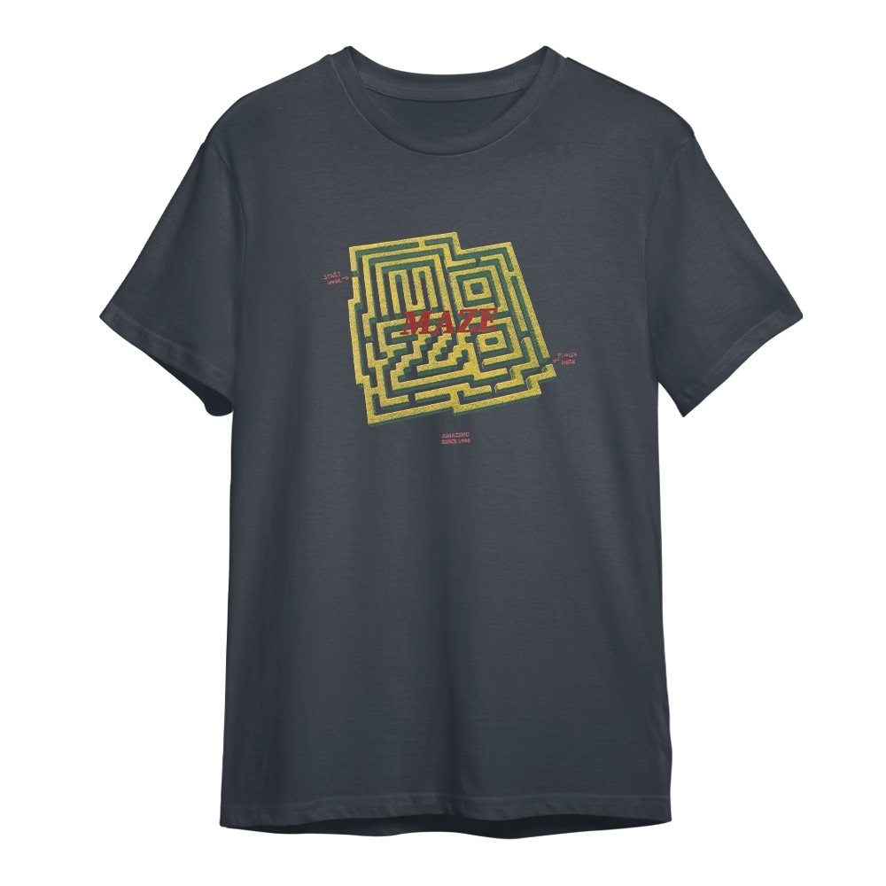 Camiseta Maze Labirinto Cinza
