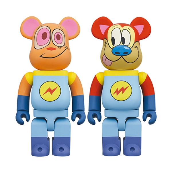 Bearbrick Ren & Stimpy Space Madness 400% Colorido