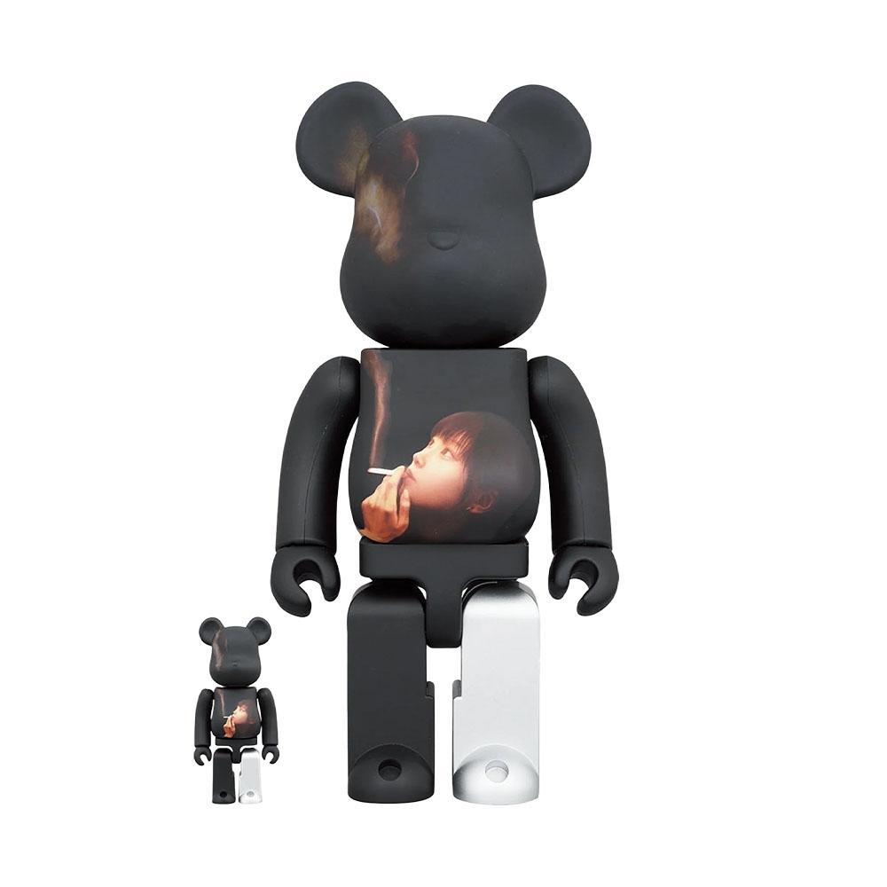 Bearbrick Black Scandal Yohji Yamamoto X Suzume Uchida X S.h.i.p&crew Ideal Self 100% & 400% Preto/branco