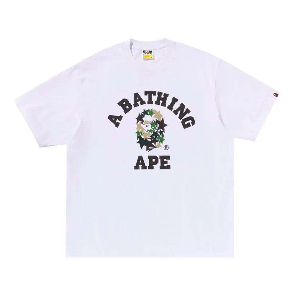 Camiseta A Bathing Ape College Branco