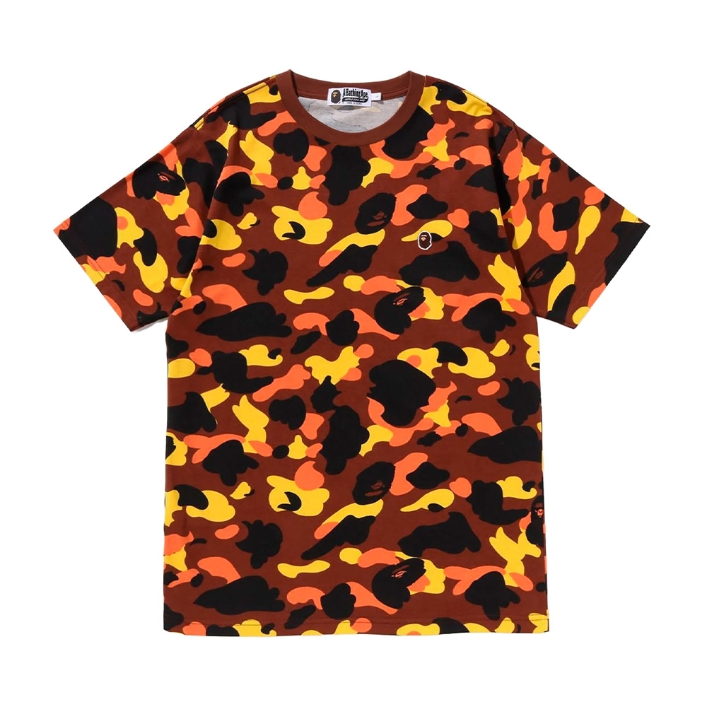 Camiseta A Bathing Ape Camo Laranja