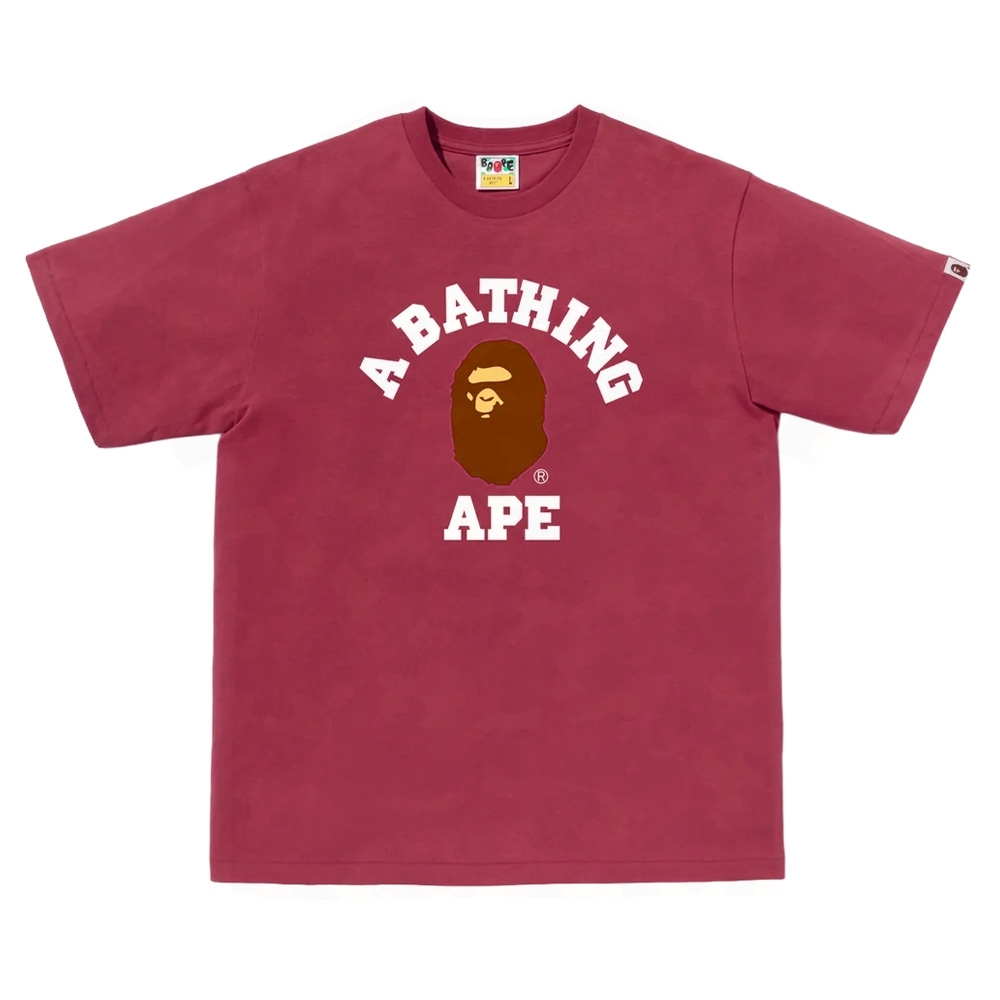 Camiseta A Bathing Ape College Vermelho
