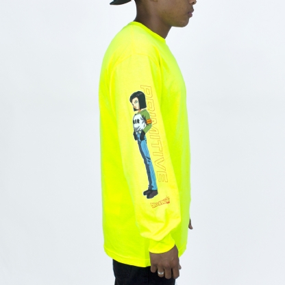 Camiseta Primitive Dbz Android L/s Verde