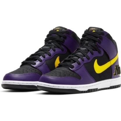 Tênis Nike Dunk High Emb " Lakers " Preto
