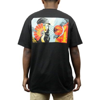 Camiseta Obey Fan The Flames Preto