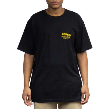 Camiseta Stussy Wind Flower Preto
