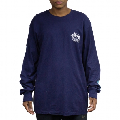 Camiseta Stussy Masked Ls Azul