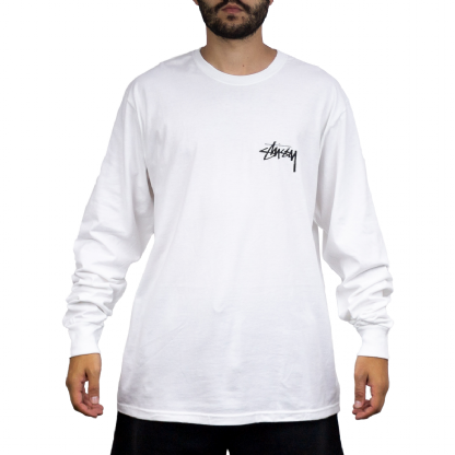 Camiseta Stussy Ocular Ls Branco