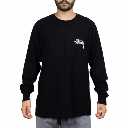 Camiseta Stussy Ocular Ls Preto